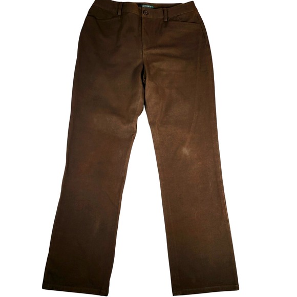 Lauren Ralph Lauren Womens Olive Green Pants Size 8 Straight Leg - Picture 1 of 9